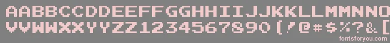Шрифт JoystixmonospaceRegular – розовые шрифты на сером фоне