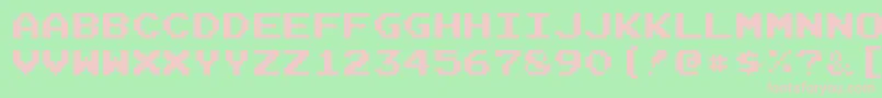 JoystixmonospaceRegular Font – Pink Fonts on Green Background