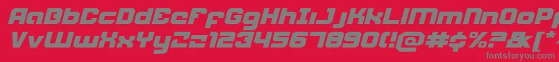 Weaponeerei Font – Gray Fonts on Red Background