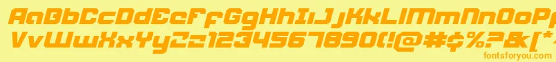 Weaponeerei Font – Orange Fonts on Yellow Background