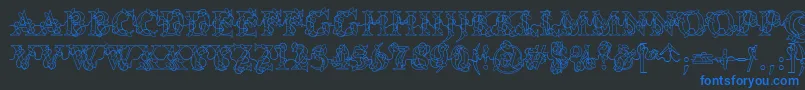 Lisätietoja DjLights-fontista DjLights-fontti – siniset fontit mustalla taustalla