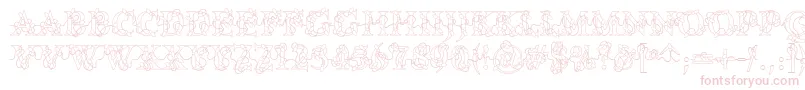 DjLights Font – Pink Fonts on White Background