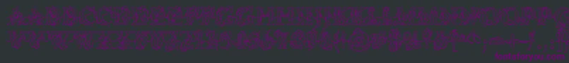 Шрифт DjLights – фиолетовые шрифты на чёрном фоне