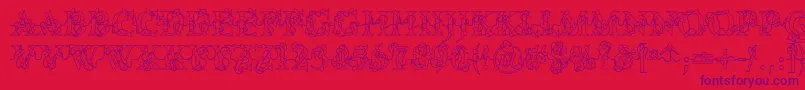 DjLights Font – Purple Fonts on Red Background