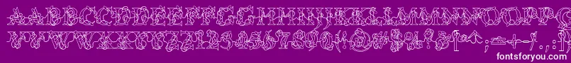 DjLights Font – White Fonts on Purple Background