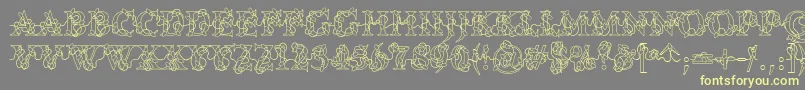 DjLights Font – Yellow Fonts on Gray Background