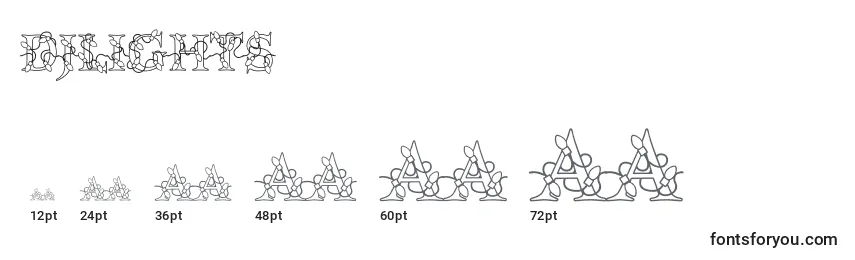 Rozmiary czcionki DjLights