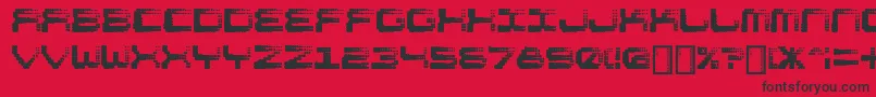 Shift Font – Black Fonts on Red Background