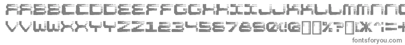 Shift-fontti – harmaat kirjasimet valkoisella taustalla