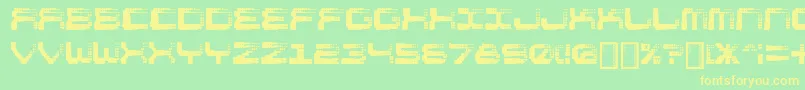 Shift Font – Yellow Fonts on Green Background