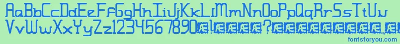 Moronmis Font – Blue Fonts on Green Background