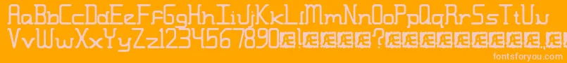 Moronmis-Schriftart – Rosa Schriften auf orangefarbenem Hintergrund