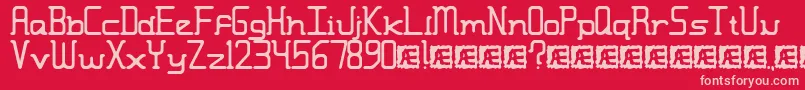 Moronmis Font – Pink Fonts on Red Background