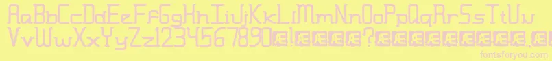 Moronmis Font – Pink Fonts on Yellow Background