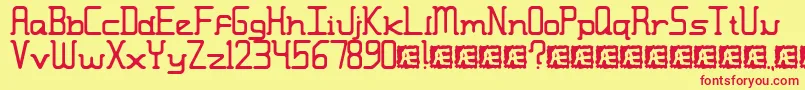 Moronmis Font – Red Fonts on Yellow Background