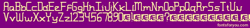 Moronmis Font – Yellow Fonts on Purple Background