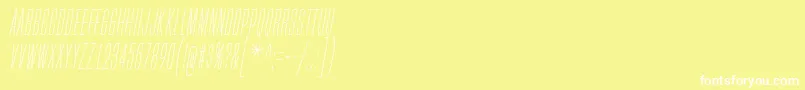 フォントBuiltTitlingElIt – 黄色い背景に白い文字