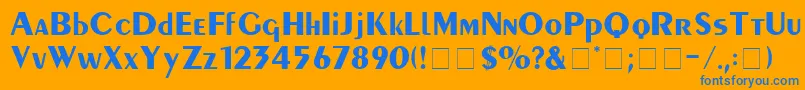 JabotDisplaySsi Font – Blue Fonts on Orange Background