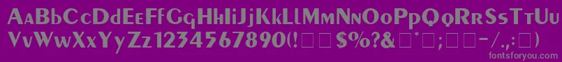 Czcionka JabotDisplaySsi – szare czcionki na fioletowym tle