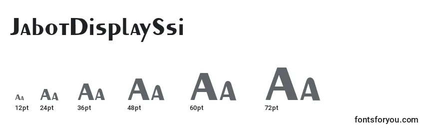 JabotDisplaySsi Font Sizes