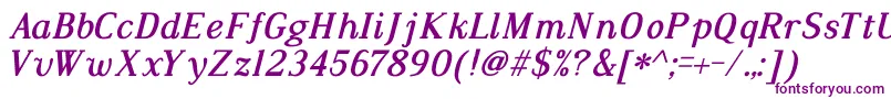 DustismoRomanBoldItalic-Schriftart – Violette Schriften