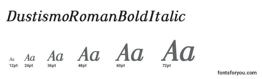 DustismoRomanBoldItalic Font Sizes