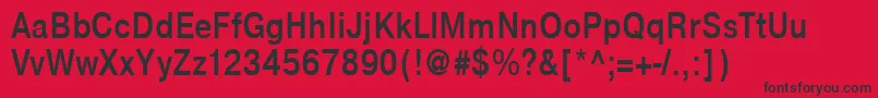 フォントNtharmonicaBold85b – 赤い背景に黒い文字