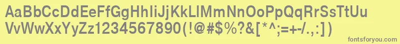 NtharmonicaBold85b Font – Gray Fonts on Yellow Background