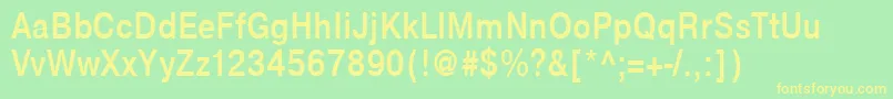 NtharmonicaBold85b Font – Yellow Fonts on Green Background