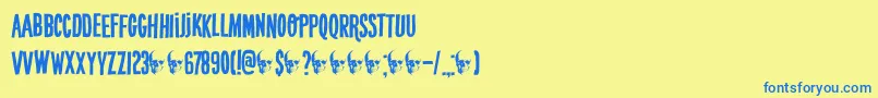 DkCrypt Font – Blue Fonts on Yellow Background