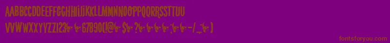 DkCrypt Font – Brown Fonts on Purple Background