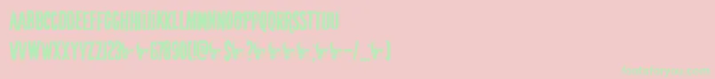 DkCrypt Font – Green Fonts on Pink Background