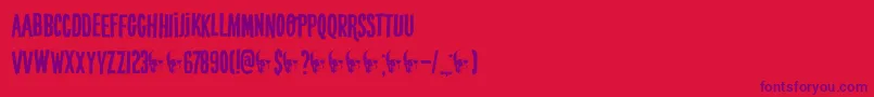 Czcionka DkCrypt – fioletowe czcionki na czerwonym tle