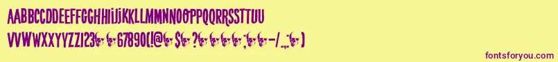 Saiba mais sobre a fonte DkCrypt Fonte DkCrypt – fontes roxas em um fundo amarelo