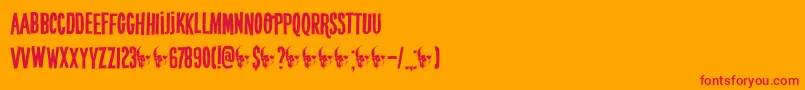 DkCrypt Font – Red Fonts on Orange Background