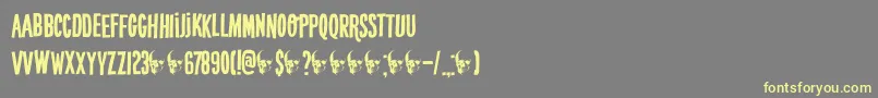 DkCrypt Font – Yellow Fonts on Gray Background