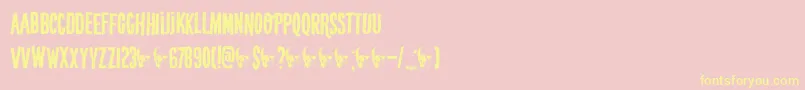 DkCrypt-Schriftart – Gelbe Schriften auf rosa Hintergrund