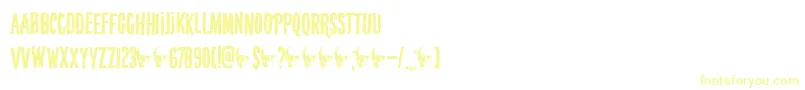 DkCrypt Font – Yellow Fonts on White Background