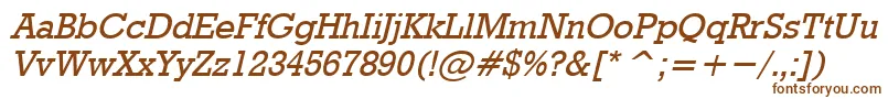 RodeoItalic Font – Brown Fonts on White Background