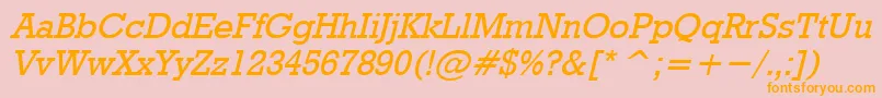 RodeoItalic Font – Orange Fonts on Pink Background