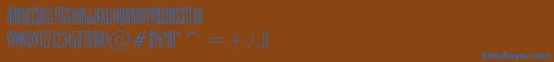 Empiren Font – Blue Fonts on Brown Background
