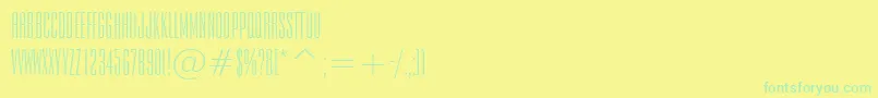 Empiren Font – Green Fonts on Yellow Background