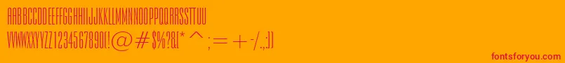 Empiren-Schriftart – Rote Schriften auf orangefarbenem Hintergrund