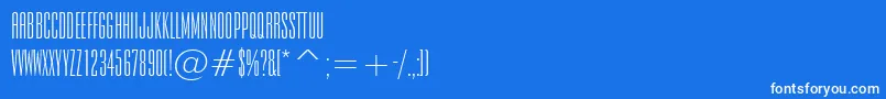 フォントEmpiren – 青い背景に白い文字