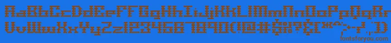 Scalines Font – Brown Fonts on Blue Background