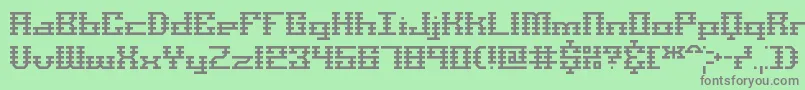 Scalines-Schriftart – Graue Schriften auf grünem Hintergrund