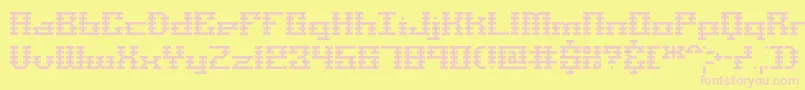 Scalines Font – Pink Fonts on Yellow Background
