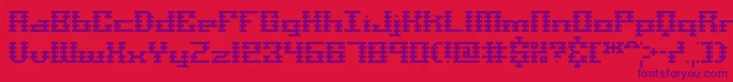 Scalines Font – Purple Fonts on Red Background