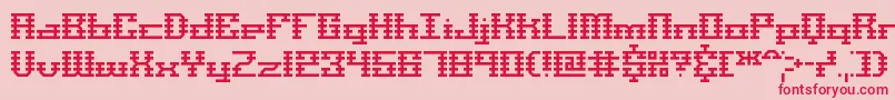 Scalines Font – Red Fonts on Pink Background