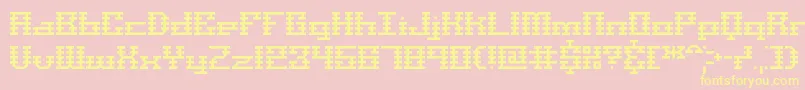 Scalines Font – Yellow Fonts on Pink Background